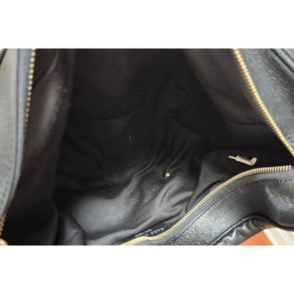 MARC JACOBS THE TEMPO LEATHER HOBO SHOULDER BAG BLACK - Picture 15 of 16